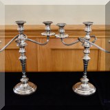 S09. Sterling silver candelabras.